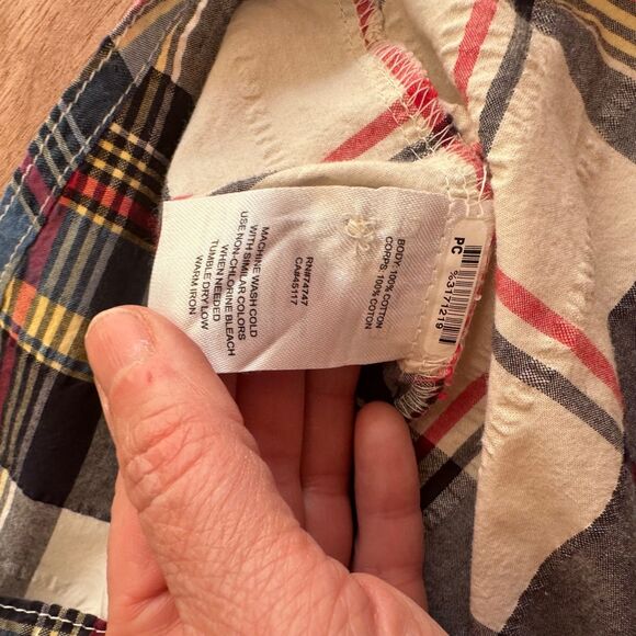 RedHead Brand Co Men’s 2XL Plaid Short Sleeve Button Up Shirt Red Navy Cotton - Picture 3 of 5